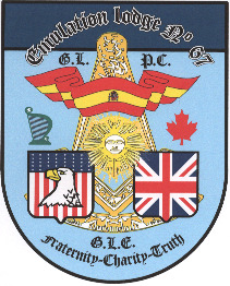 Crest of Emulation Lodge No. 67, Gran Logia de España — Masonic Lodge Madrid